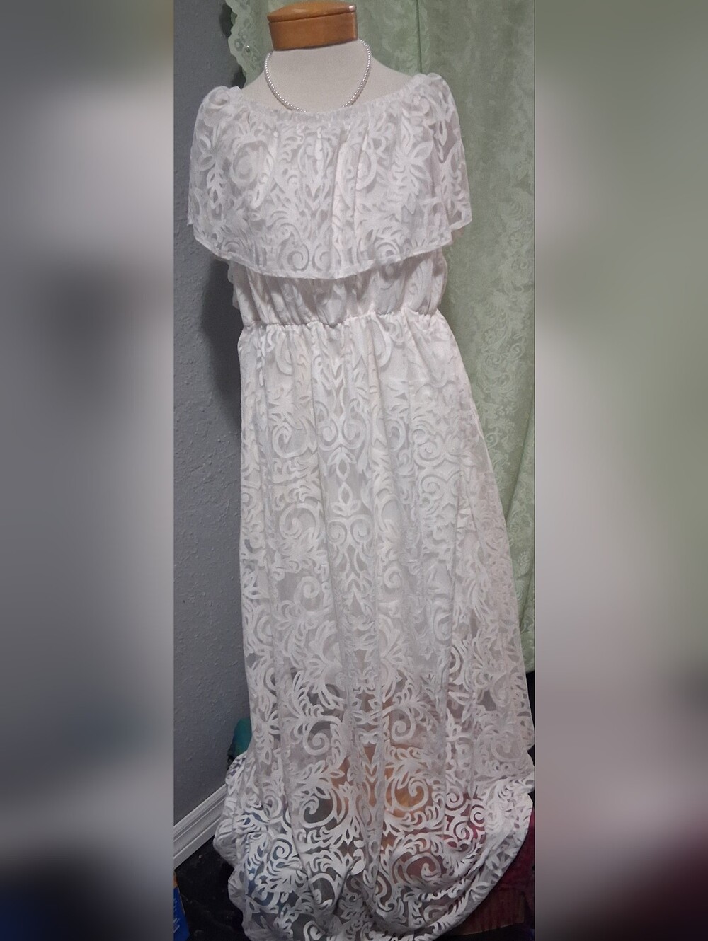 Soma White Lace Maxi Dress